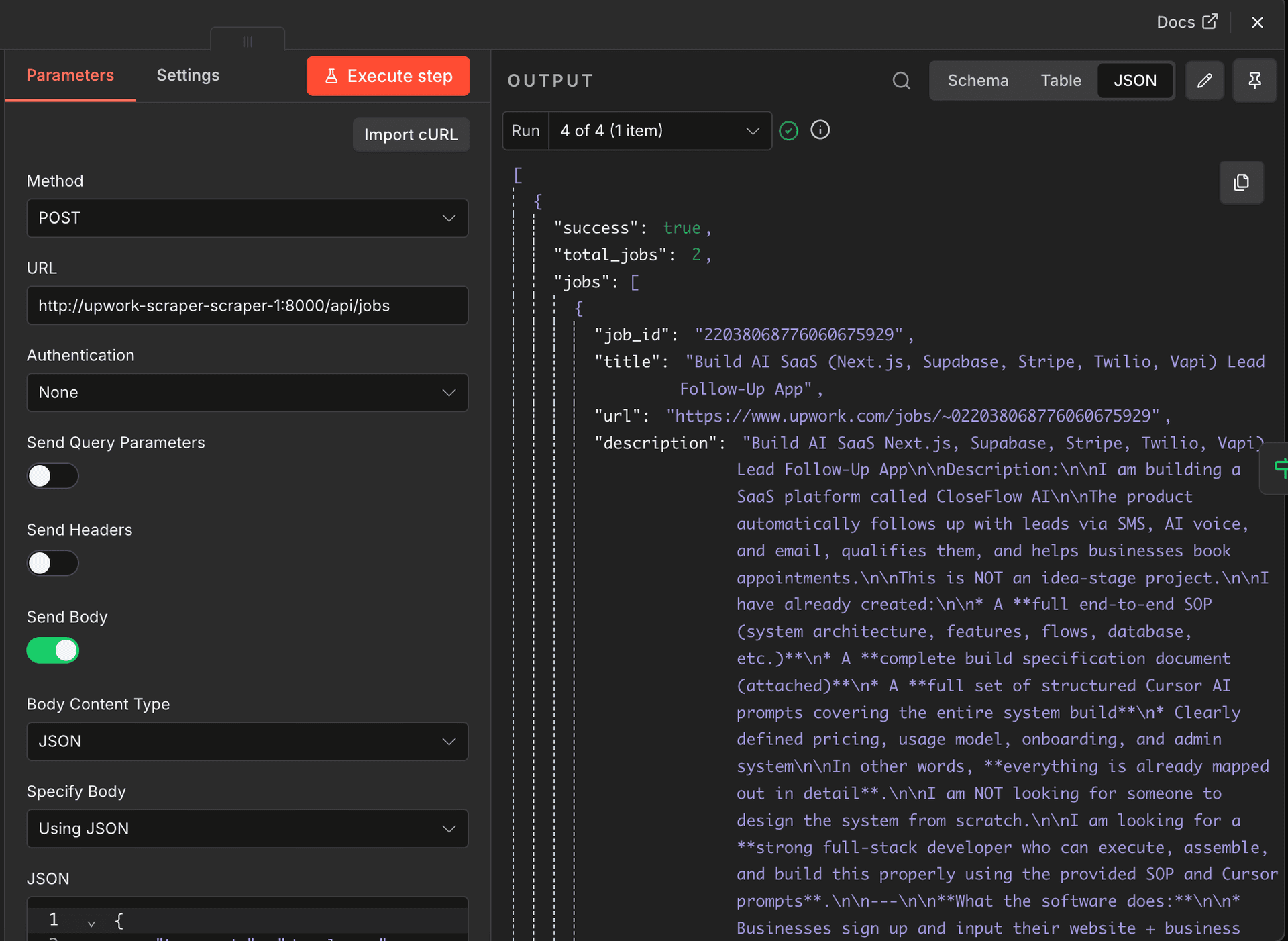 Stefan Schmid — Upwork Job Scraper: Real-time job data straight through Cloudflare